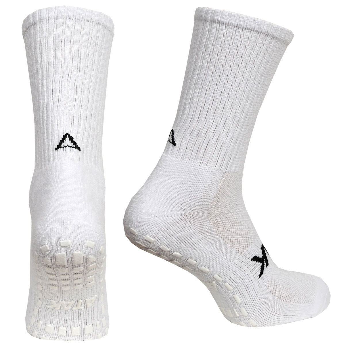 Atak Grip Shox Mid Leg Socks - Adult - White/Black