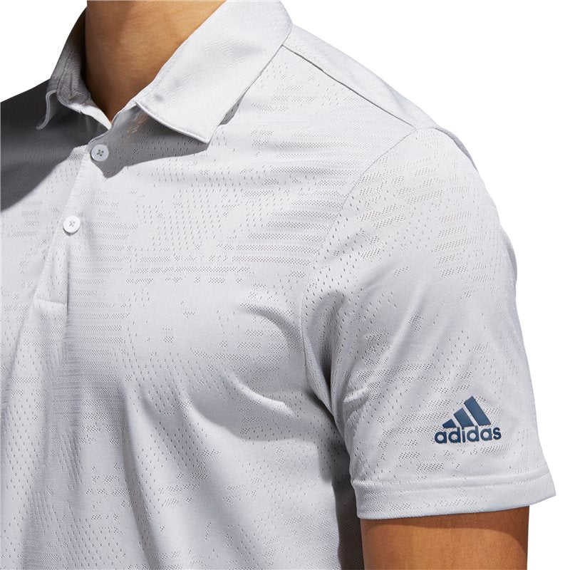adidas Ultimate 365 Camo Golf Polo Top - Adult - White/Grey