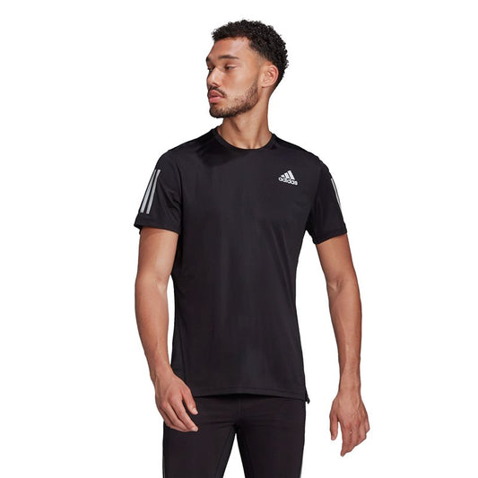 adidas Own The Run Tee - Mens - Black/Reflective Silver