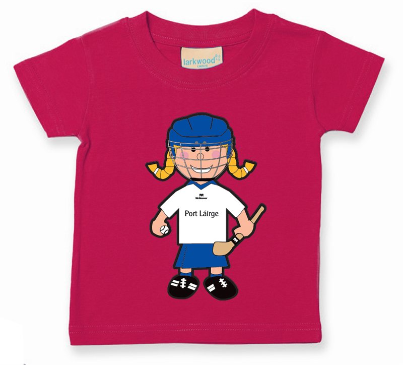 The GAA Store Waterford Baby Mascot Tee - Girls - Camogie - Fuchsia
