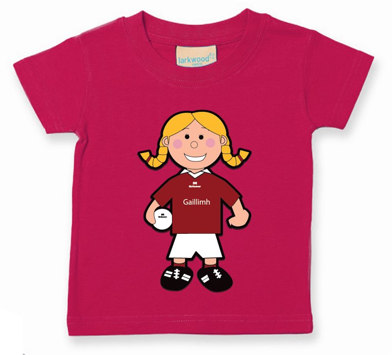 The GAA Store Galway Baby Mascot Tee - Girls - Football - Fuchsia
