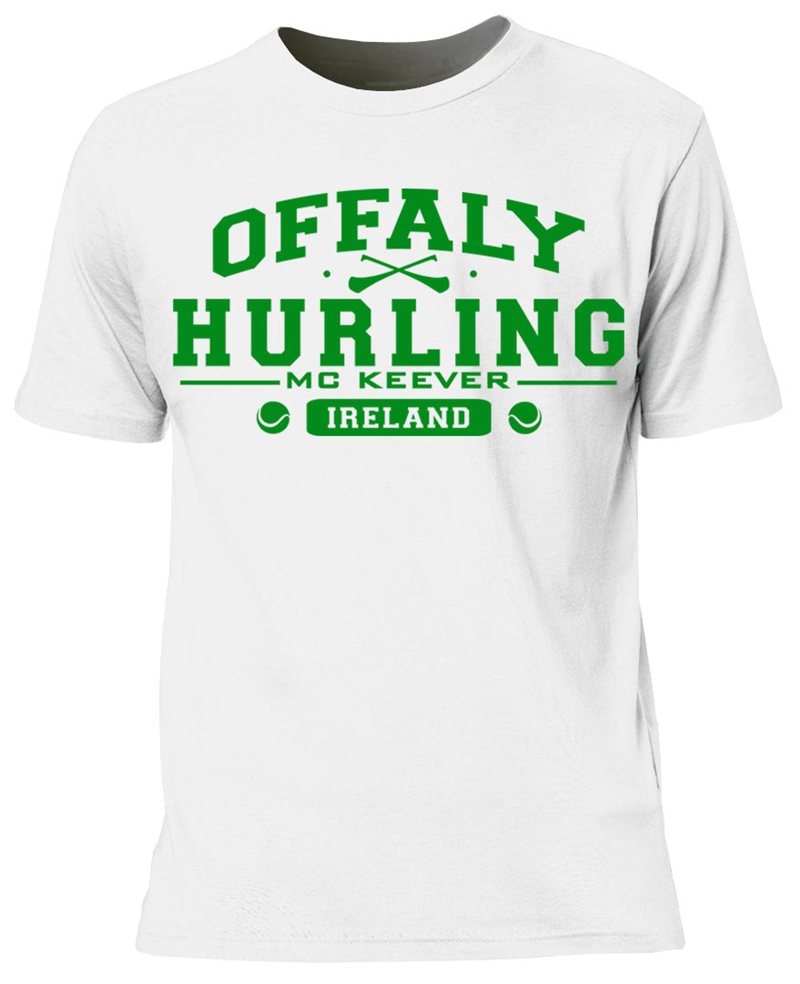 Mc Keever Offaly Hurling GAA Supporters Tee - Mens - White
