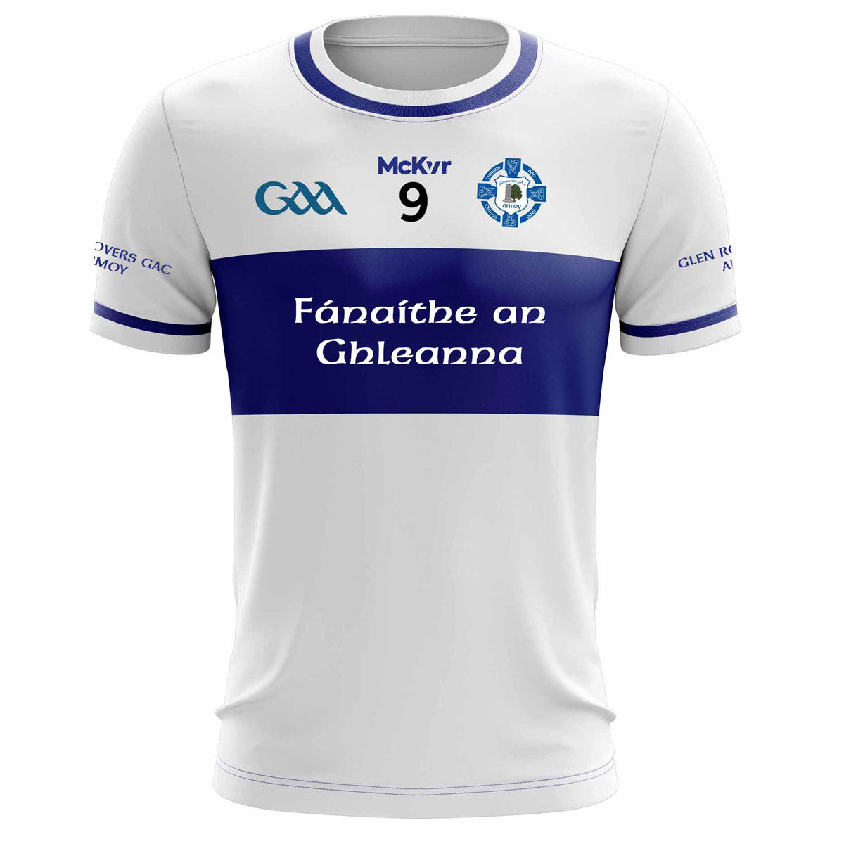 Mc Keever Glen Rovers Armoy Numbered Playing Jersey - Adult - White Player Fit