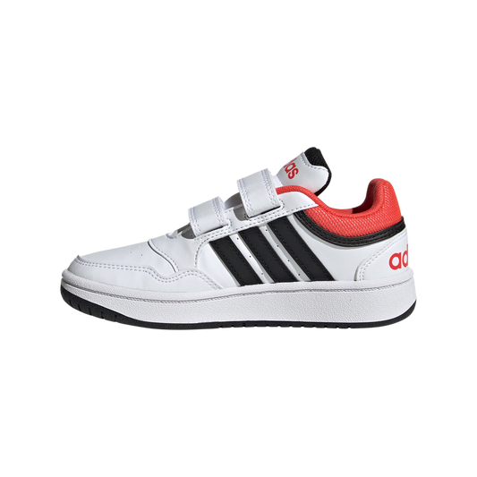 adidas Hoops 3.0 CF Childrens Trainers - Boys - White/Black/Bright Red