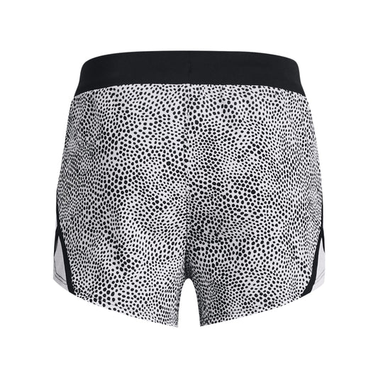 Under Armour Fly By Printed Shorts - Girls - Black/White/Black