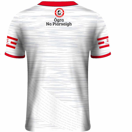 Mc Keever Na Piarsaigh Eanach Mor CLG Reserve Junior Jersey - Adult - Silver/Red Player Fit