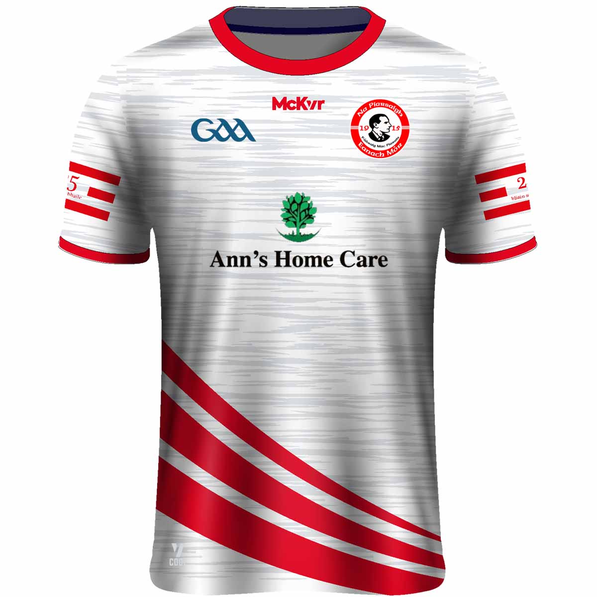 Mc Keever Na Piarsaigh Eanach Mor CLG Reserve Junior Jersey - Womens - Silver/Red