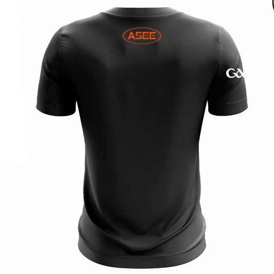 Mc Keever Armagh GAA Official Vital Lightweight Short Sleeve Tee - Adult - Black/White/Orange