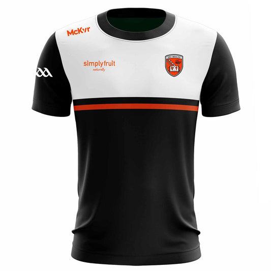 Mc Keever Armagh GAA Official Vital Lightweight Short Sleeve Tee - Adult - Black/White/Orange