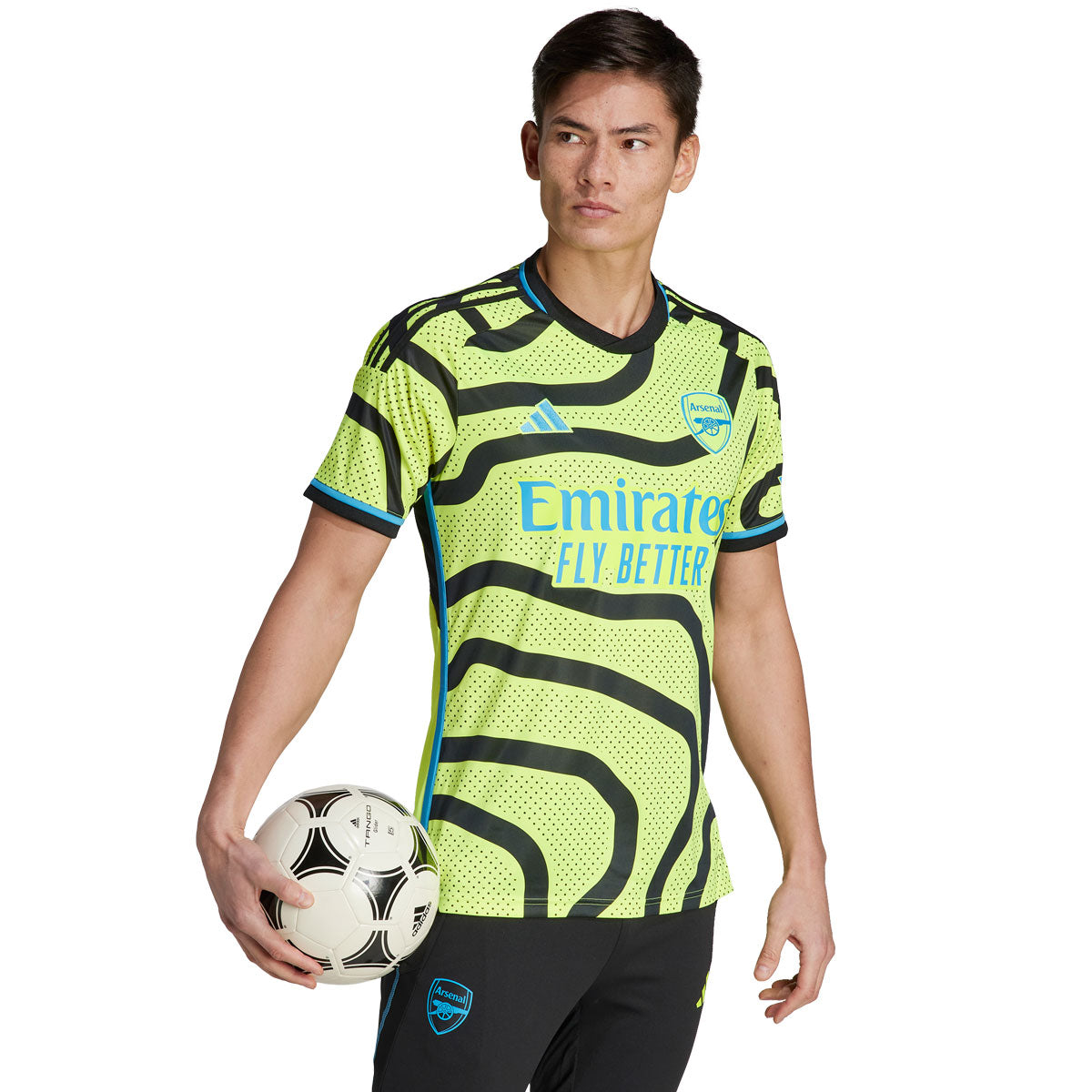 adidas Arsenal FC Official 2023/24 Away Jersey - Adult - Team Solar Yellow/Black