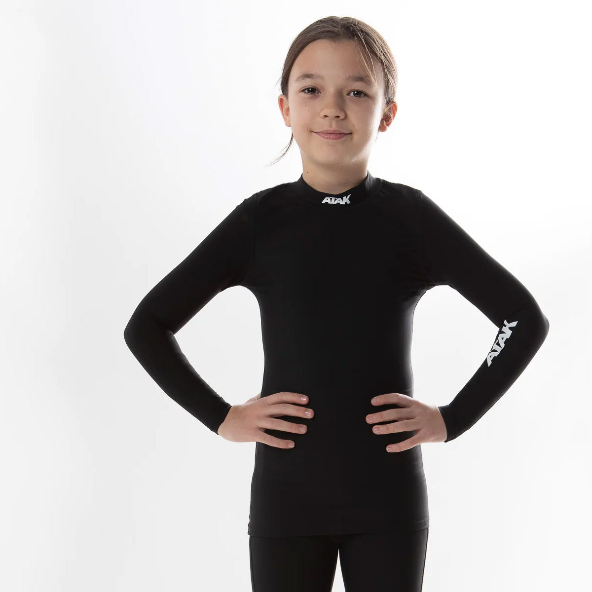 Atak Compression Recovery Long Sleeve Top - Youth - Black