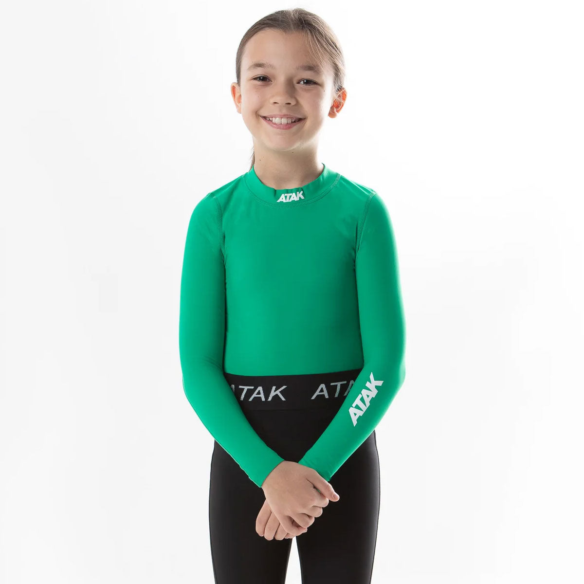 Atak Compression Recovery Long Sleeve Top - Youth - Green