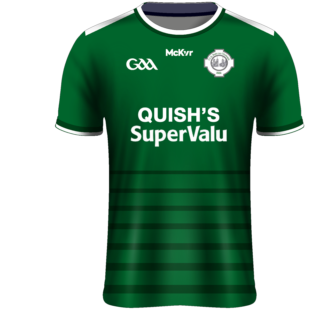 Mc Keever Ballincollig GAA Home Jersey - Adult - Green/White Player Fit