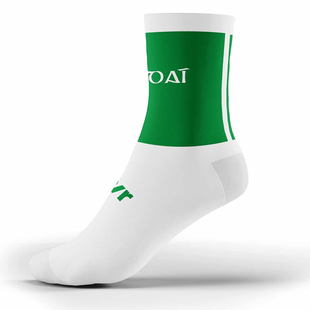 Mc Keever Clady GFC Mid Socks - Adult - White/Green