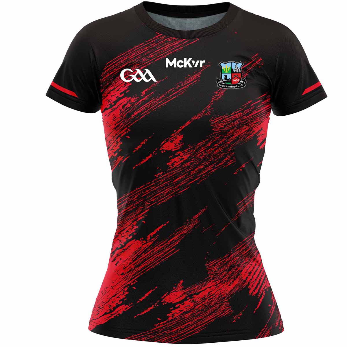 Mc Keever Cappataggle GAA Training Jersey - Womens - Black/Red