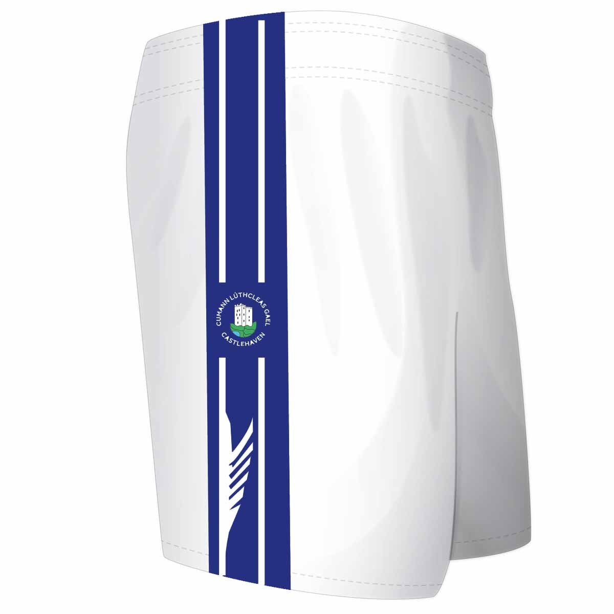 Mc Keever Castlehaven GAA Shorts - Youth - White/Blue