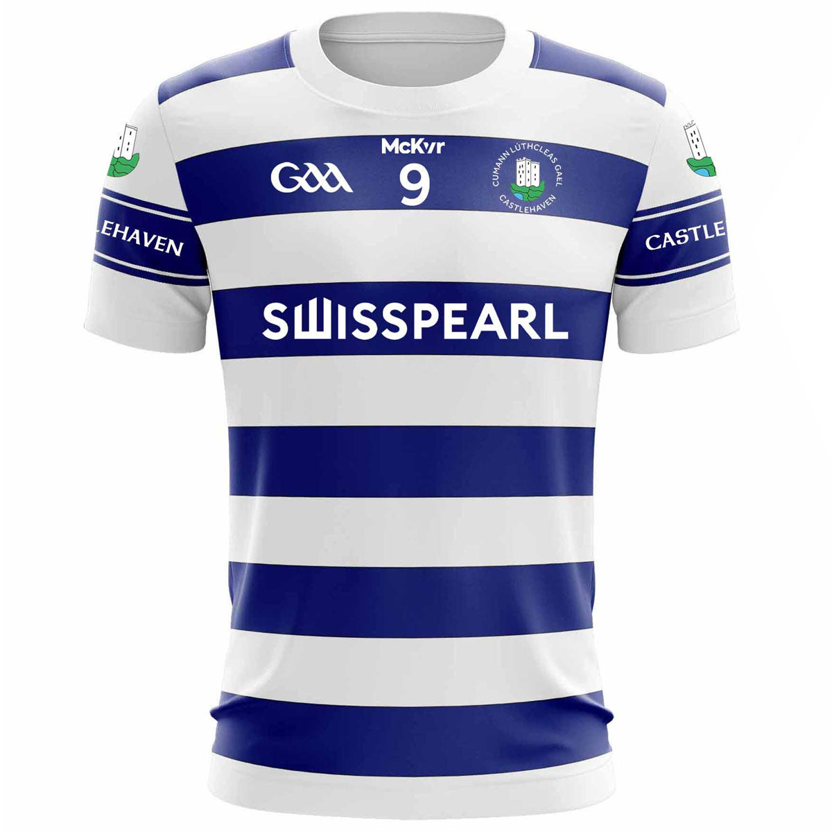 Mc Keever Castlehaven GAA Numbered Playing Jersey - Womens - Blue