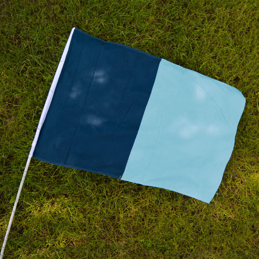 Mc Keever Sports Navy/Sky Half and Half Flag
