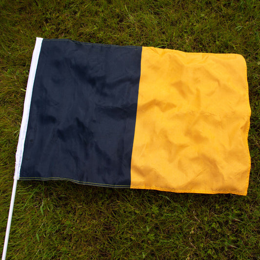 The GAA Store Black/Amber Half and Half Flag