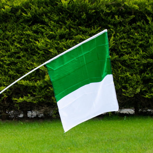 Mc Keever Sports Green/White Half and Half Flag