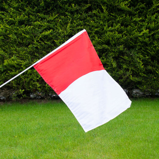 Mc Keever Sports Red/White Half and Half Flag