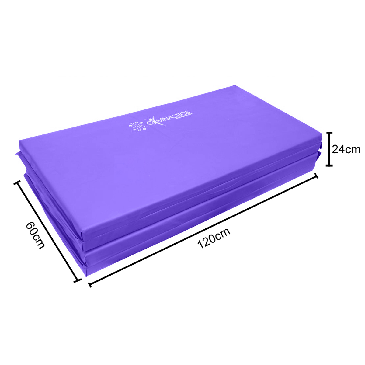 Sure Shot Foldable (4 Fold) Gym Mat - 60mm Purple