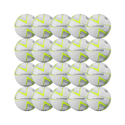 Precision Training Fusion Lite 320gms Football - Size 5 - White/Fluro Yellow/Black (Pack of 20)