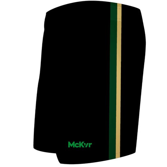 Mc Keever Leitrim GAA Official Pulse Training Shorts - Adult - Black/Green/Gold