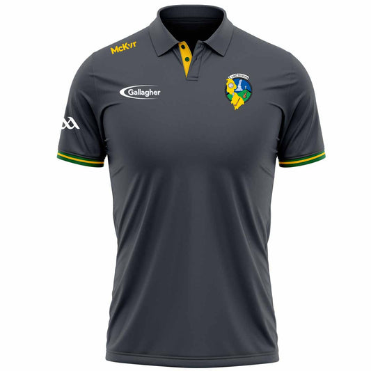 Mc Keever Leitrim GAA Official Vital Polo Top - Adult - Grey/Amber