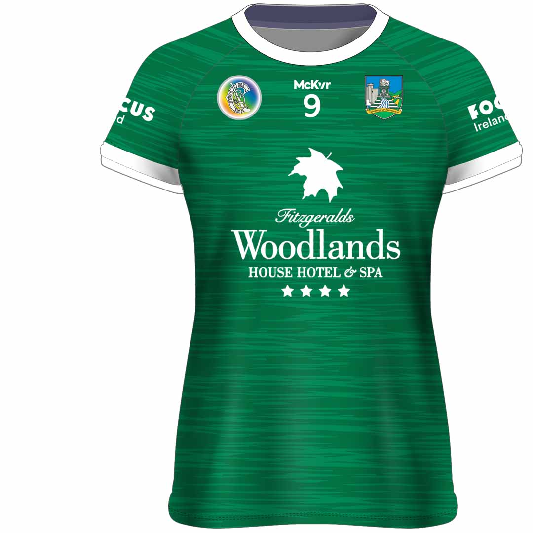 Mc Keever Limerick Camogie Official Numbered Jersey - Womens - Green/White