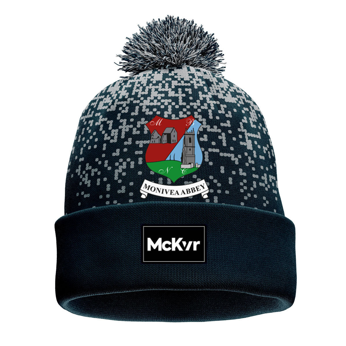 Mc Keever Monivea Abbey GAA Core 22 Bobble Hat - Youth - Navy/Grey