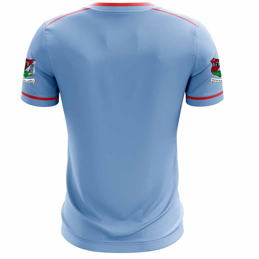 Mc Keever Monivea Abbey GAA Away Jersey - Adult - Sky/Red Player Fit
