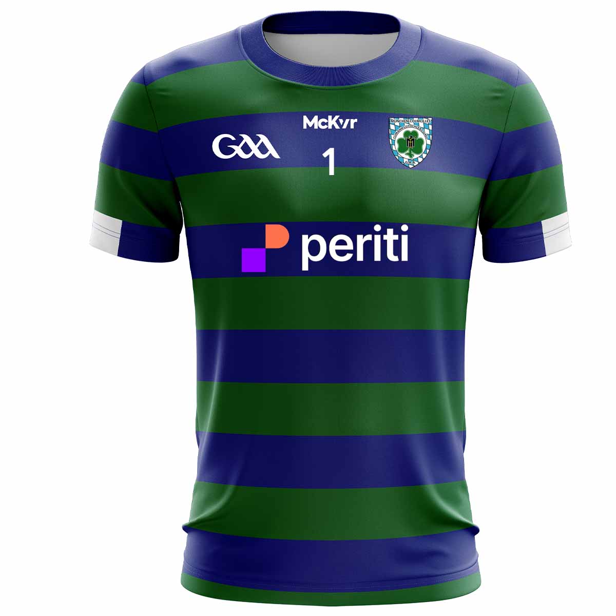 Mc Keever Munich Colmcilles GAA Numbered Goalkeeper Jersey - Adult - Blue/Green Player Fit