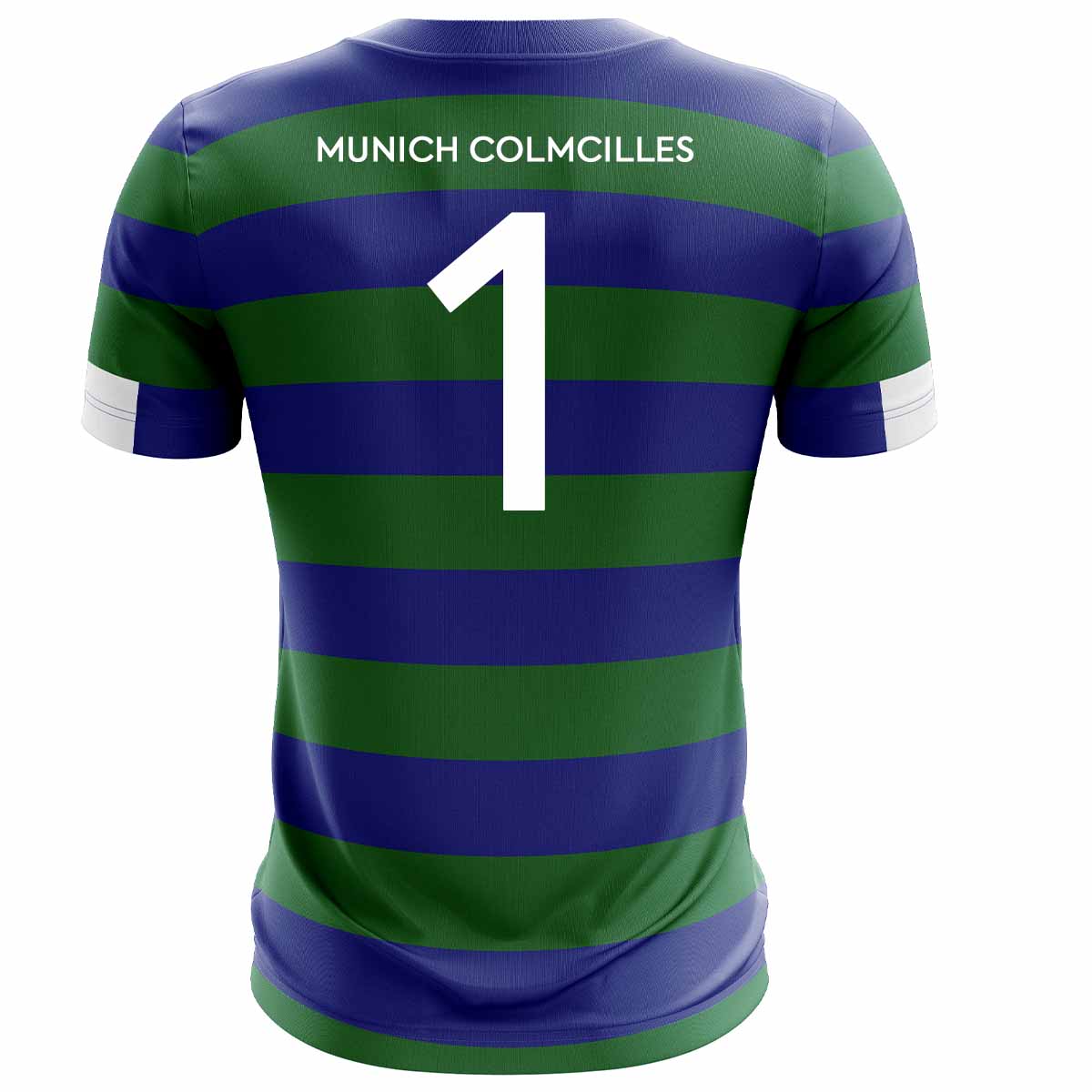 Mc Keever Munich Colmcilles GAA Numbered Goalkeeper Jersey - Adult - Blue/Green Player Fit
