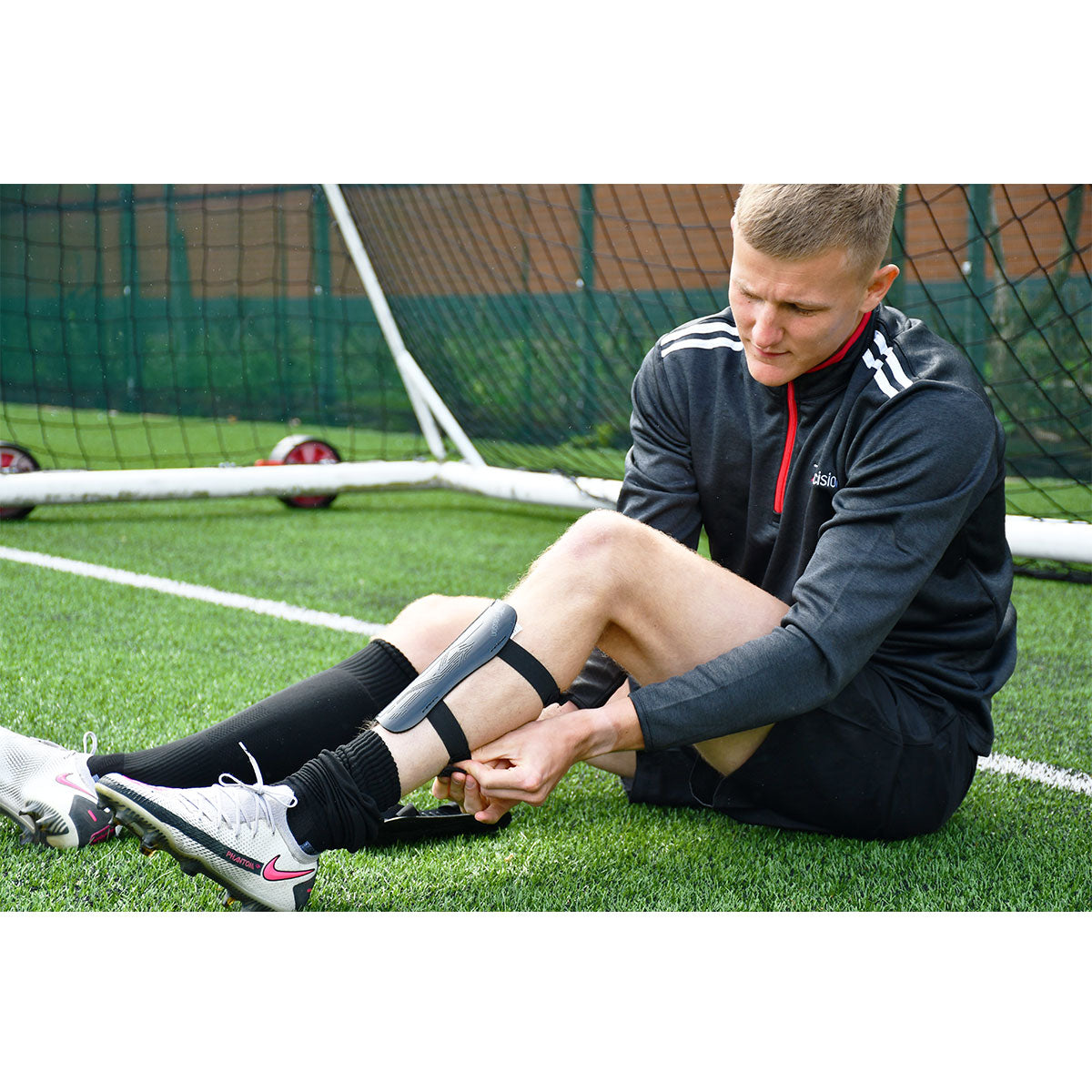 Precision Training Origin.0 Strap Shin Guards - Adult - Black