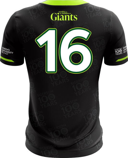 Mc Keever Queens GAA Sigerson 100 Years Numbered Goalkeeper Jersey - Adult - Black