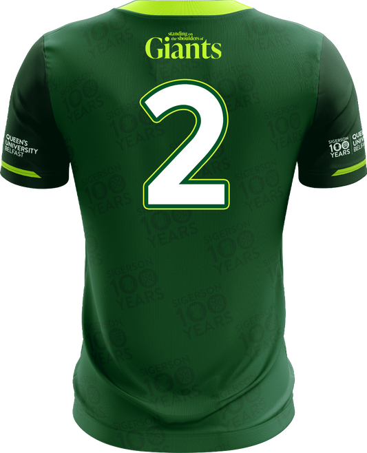 Mc Keever Queens GAA Sigerson 100 Years Numbered Playing Jersey - Womens - Green
