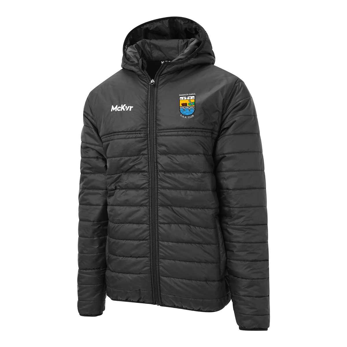 Mc Keever Shannon Gaels GAA Core 22 Puffa Jacket - Youth - Black