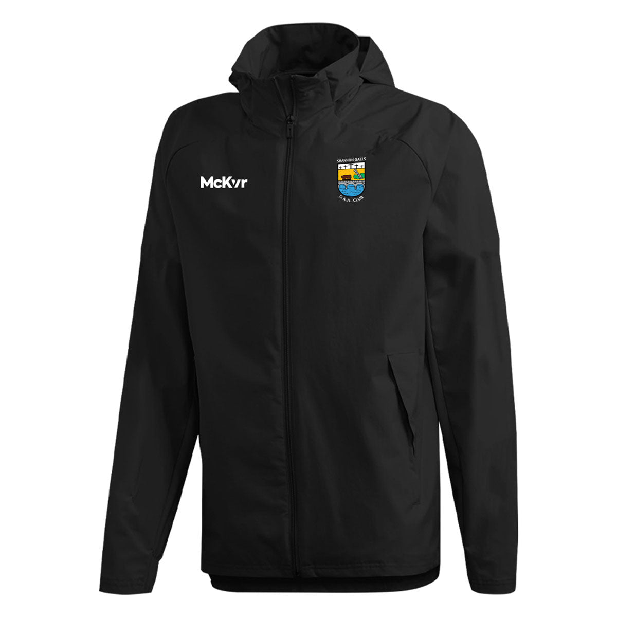 Mc Keever Shannon Gaels GAA Core 22 Rain Jacket - Youth - Black