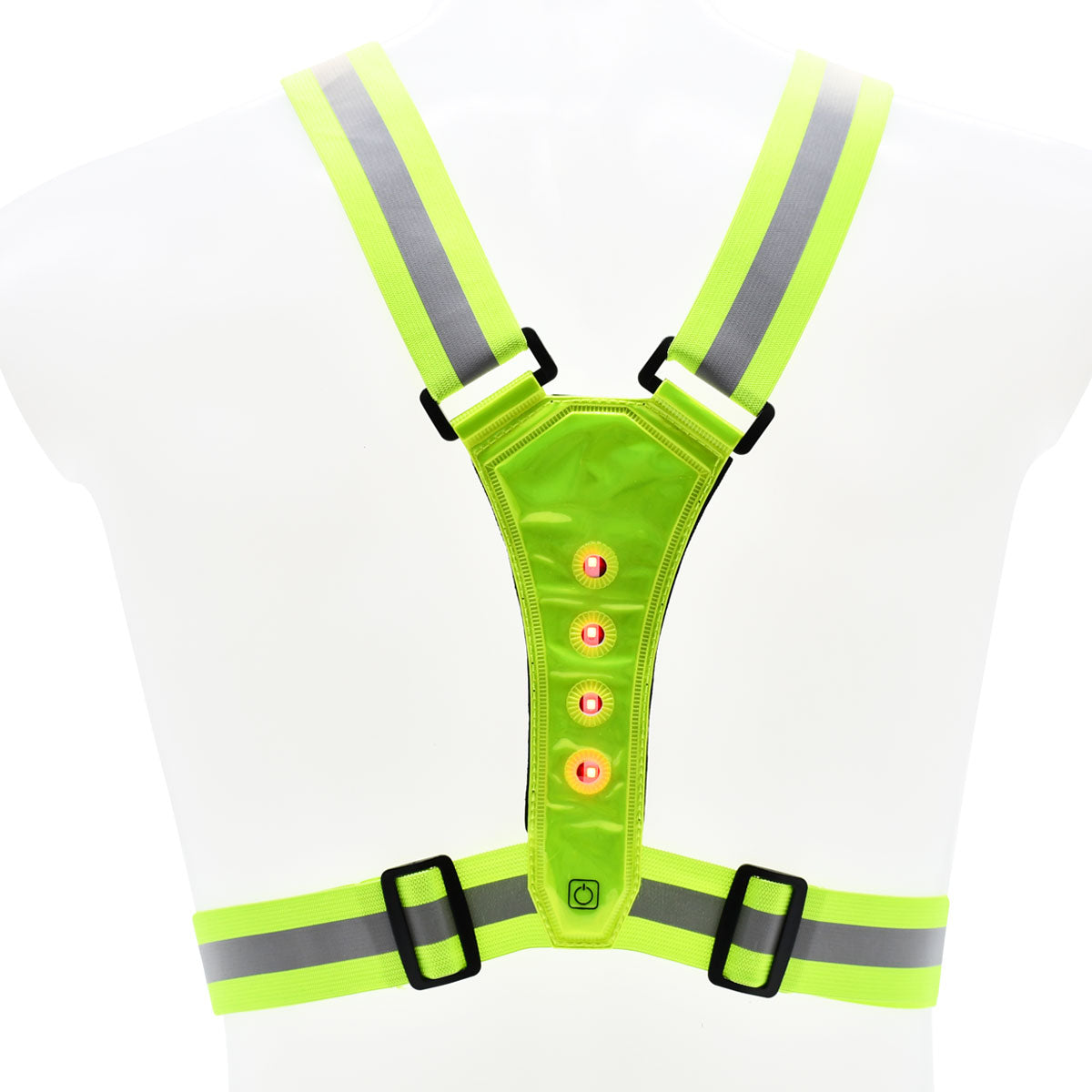 Six Peaks LED Reflective Vest with Phone Holder - Safety Yellow