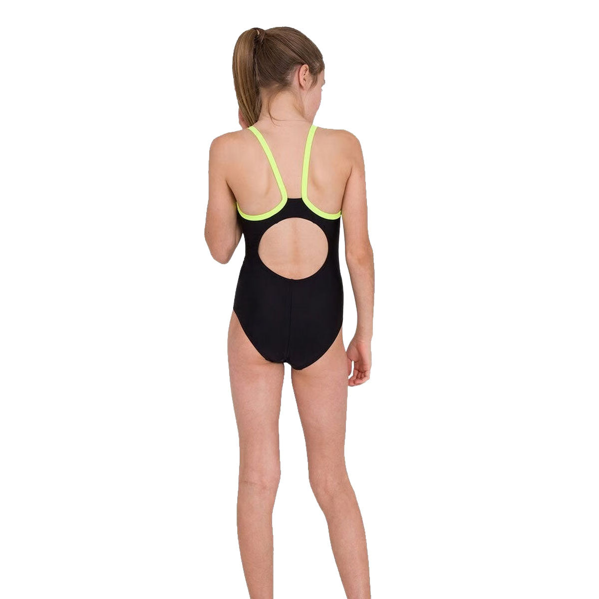 Speedo Boom Placement Thinstrap Muscleback Swimsuit - Girls -  Black/Fluo Yellow/Lava Red/Bondi Blue/Jade