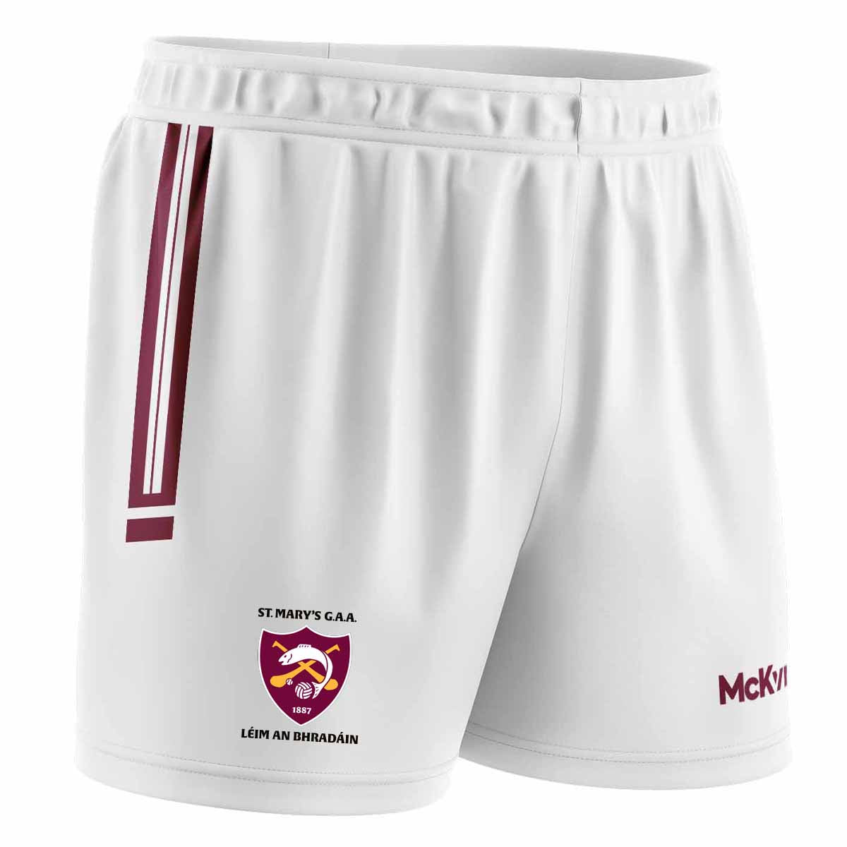Mc Keever St Marys GAA Leixlip Playing Short - Adult - White