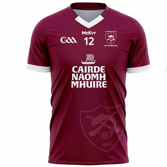 Mc Keever St Marys GAA Leixlip Numbered Playing Jersey - Youth - Maroon
