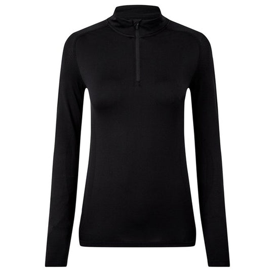 TriDri 3D Fit' Multi Sport Performance 1/4 Zip - Womens - Full Black