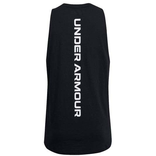 Under Armour Baseline Cotton Tank Top - Mens - Black/White