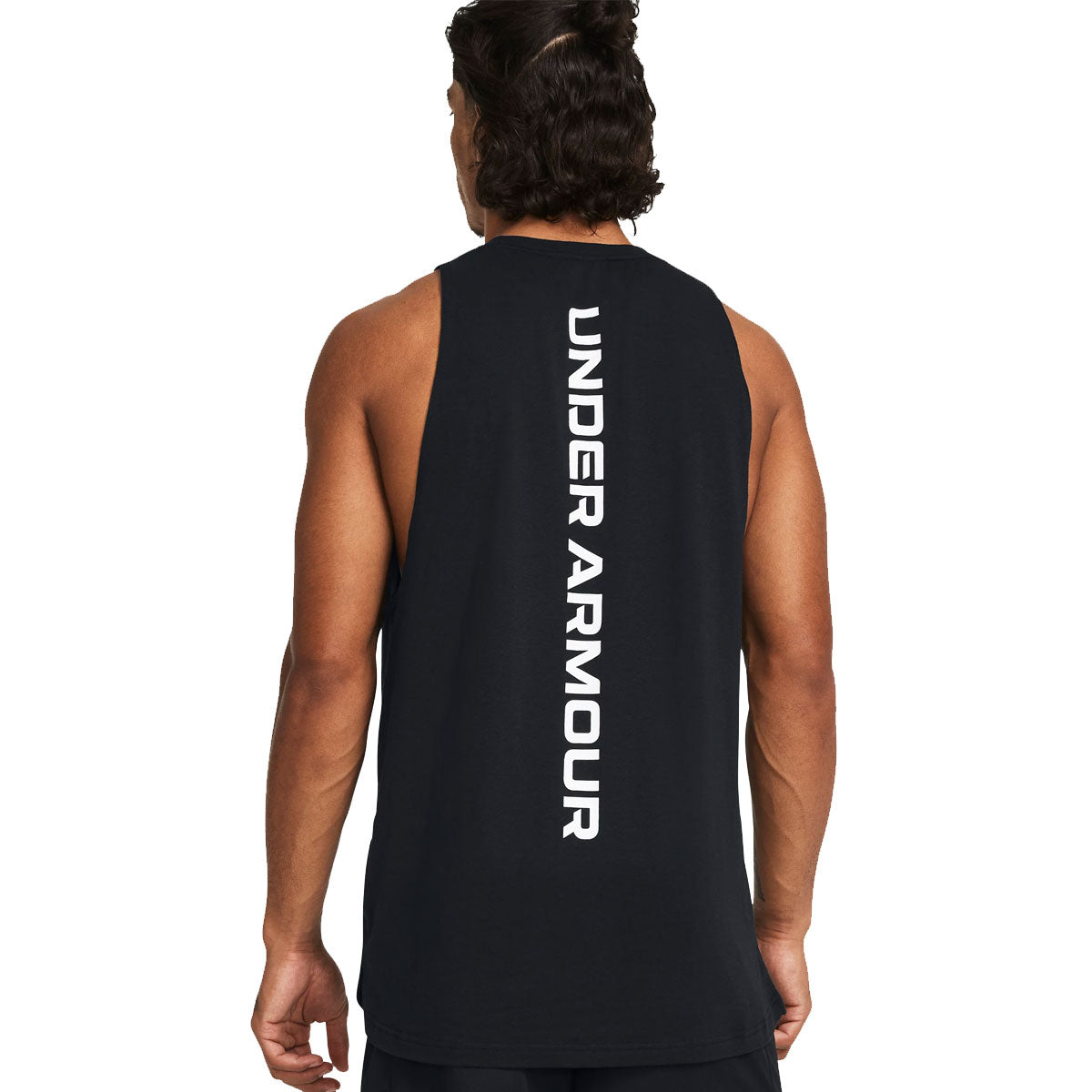 Under Armour Baseline Cotton Tank Top - Mens - Black/White
