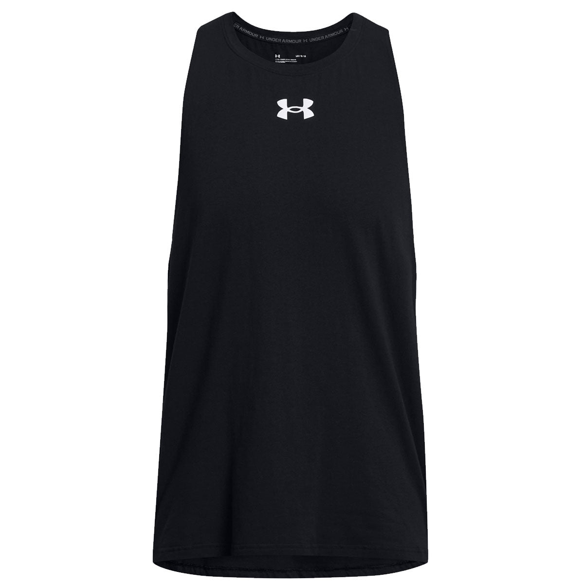 Under Armour Baseline Cotton Tank Top - Mens - Black/White