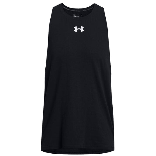 Under Armour Baseline Cotton Tank Top - Mens - Black/White