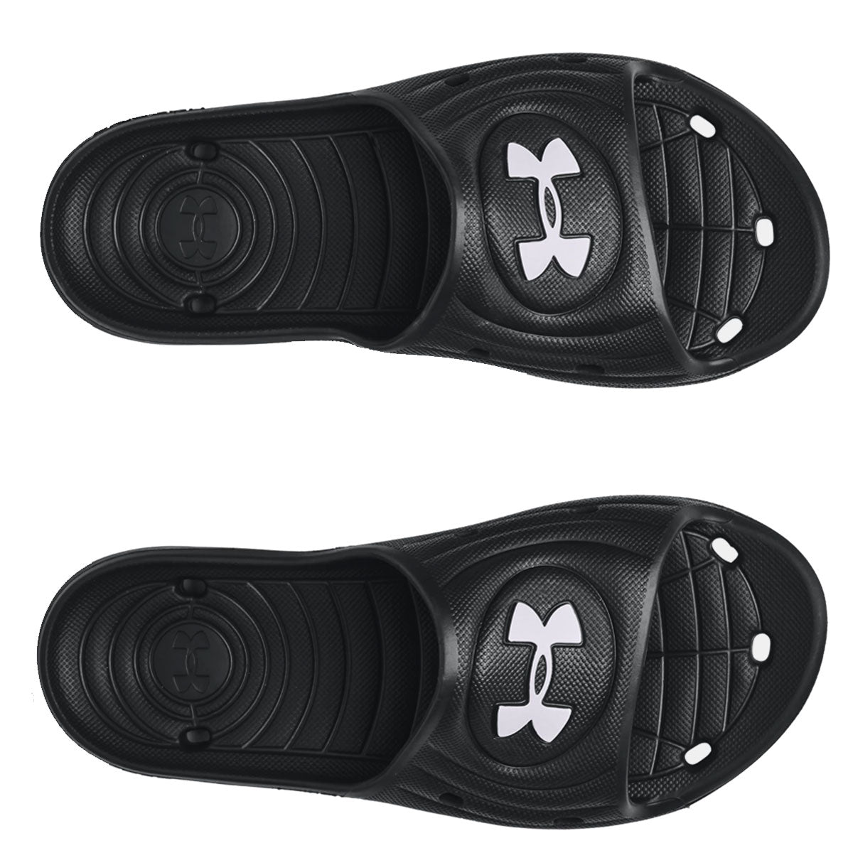 Under Armour Locker IV Sliders - Boys - Black/White