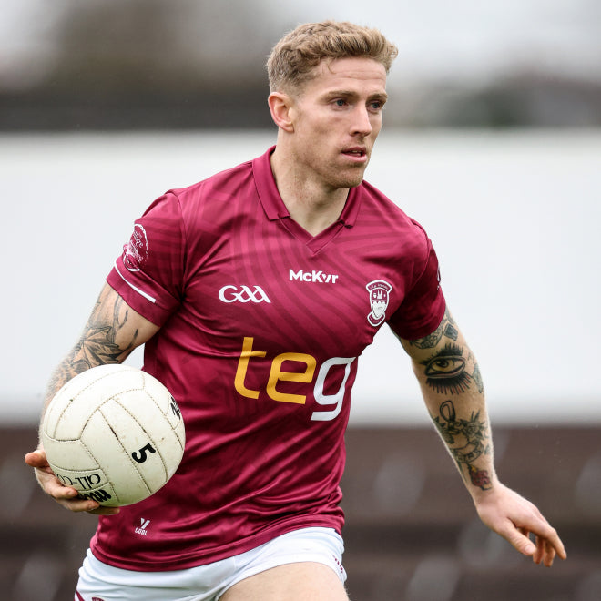 Westmeath GAA player in a McKvr jersey
